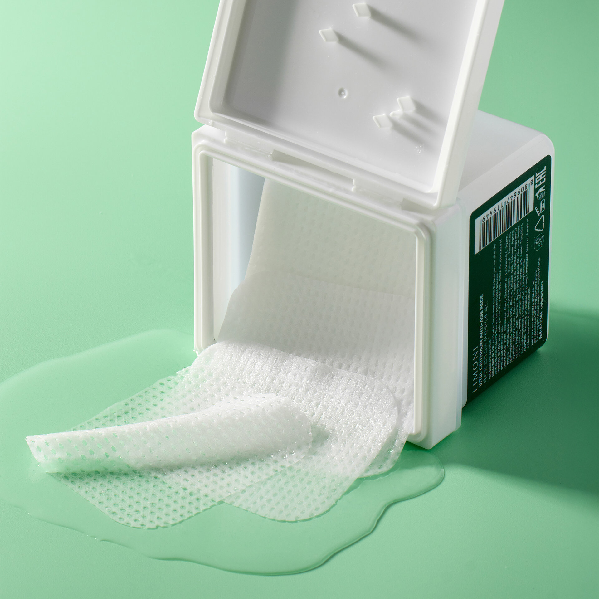 LIMONI Антивозрастные тонер-пэды для лица с критмумом Vital Crithmum Anti-age Pads 120 pcs