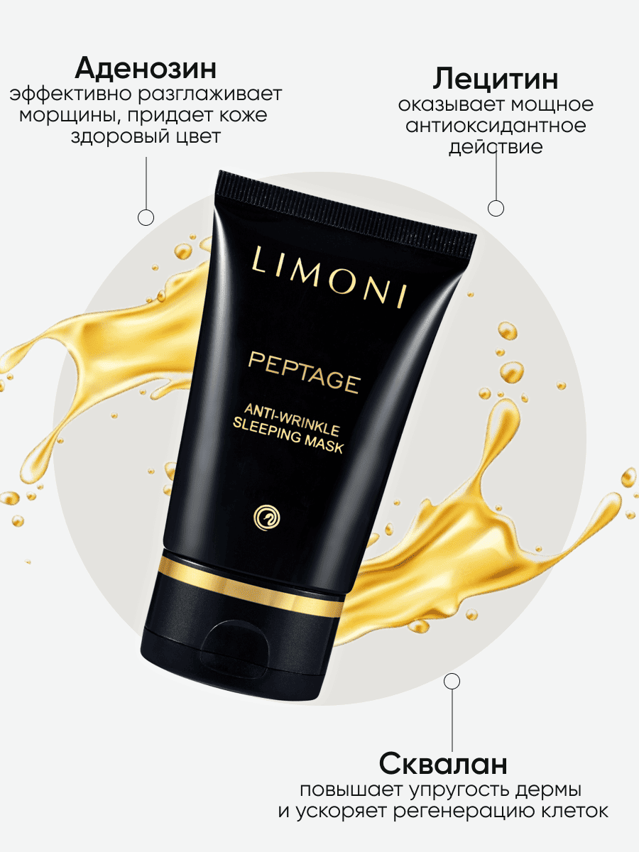 LIMONI Peptage Anti-Wrinkle Care Set (Набор Cream 50ml+Eye Cream 25ml+Sleeping Mask 50 ml)