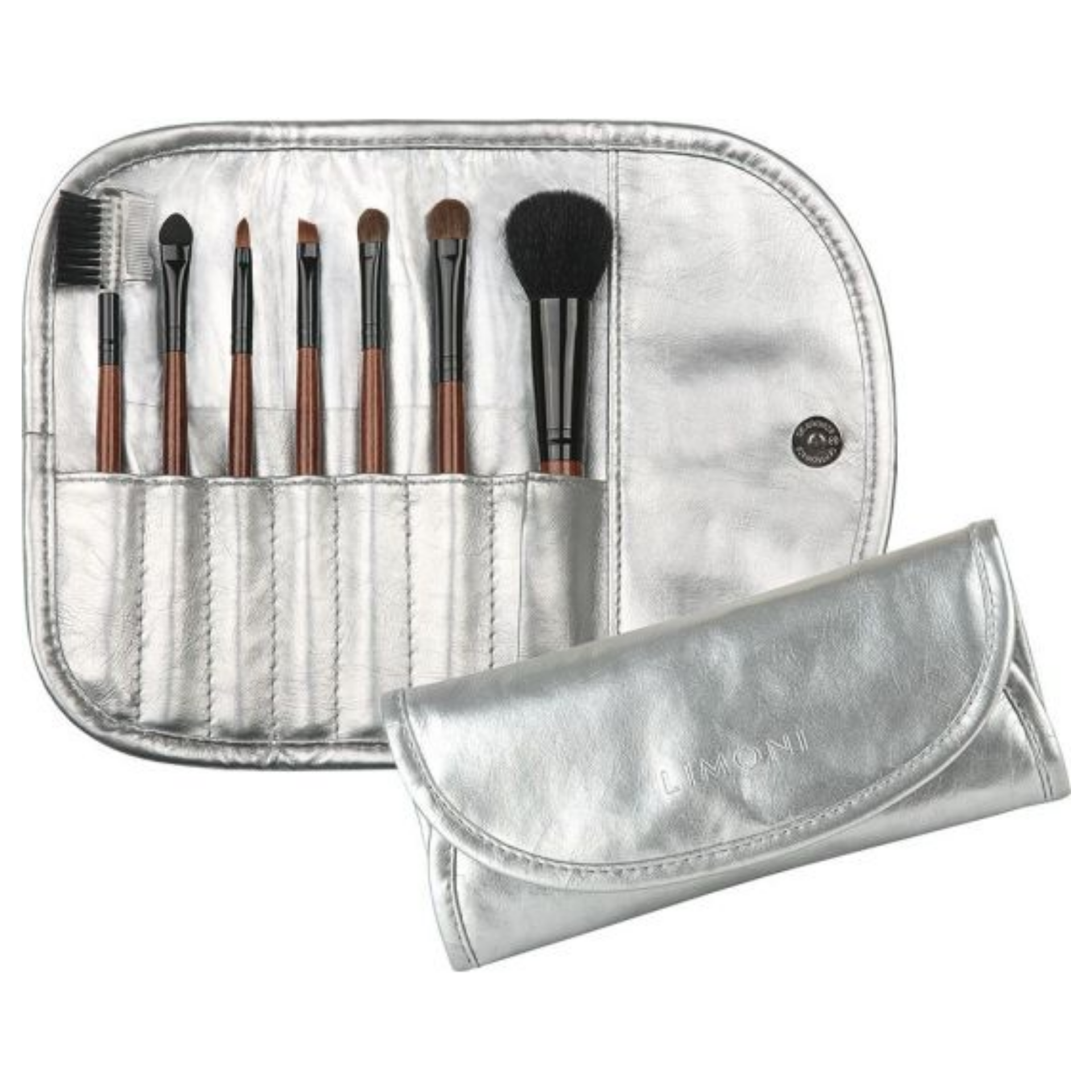 LIMONI Набор кистей "SILVER TRAVEL KIT" (из 7 предметов) + чехол