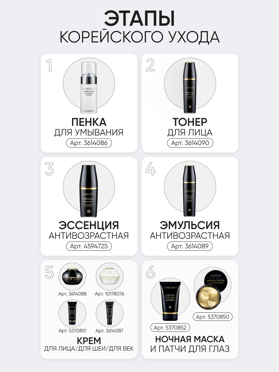 LIMONI Антивозрастной тонер для лица со змеиным ядом Peptage Anti-Wrinkle Toner 120ml
