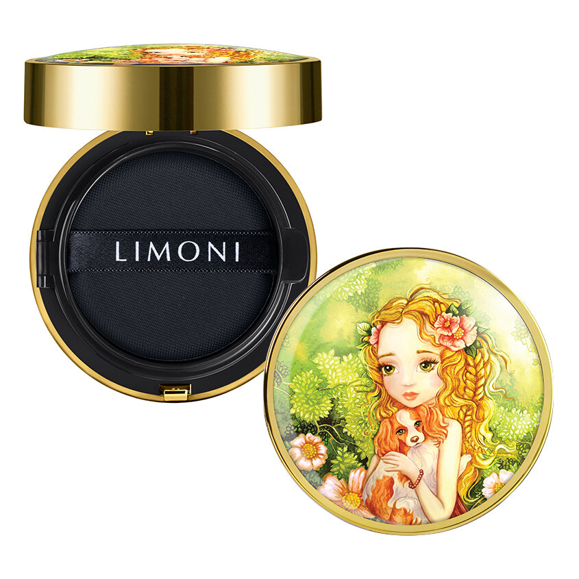 LIMONI Тон. флюид кушон All Stay Cover Cushion SPF 35 / PA++ Puppy Princess 01 Light ***