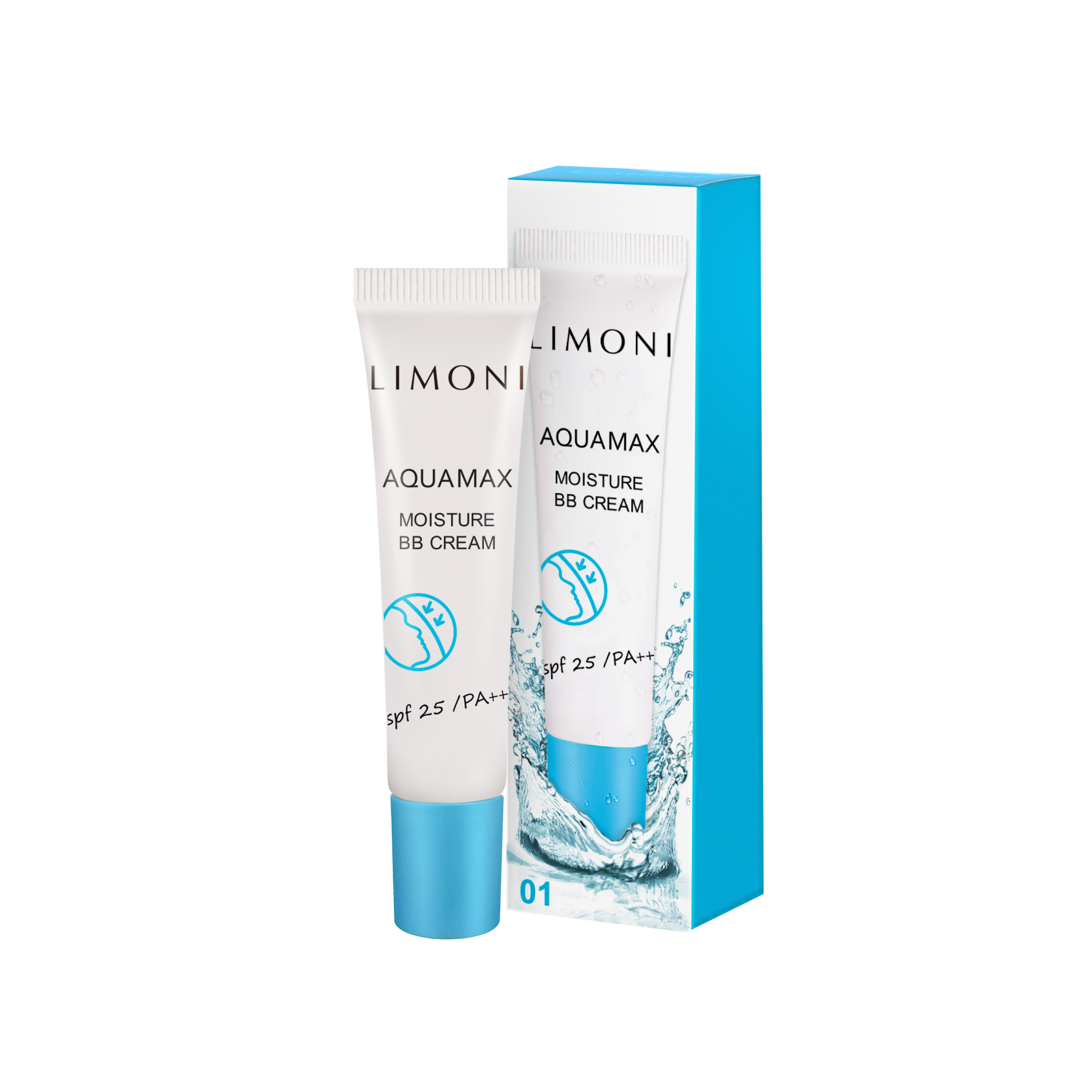 LIMONI ББ крем для лица увлажняющий тон №1 Aquamax Moisture BB Cream 15ml