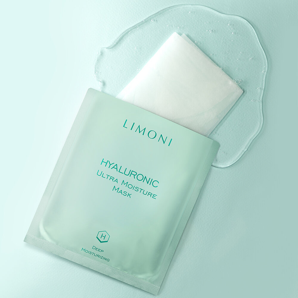 LIMONI Маска для лица увлажняющая с гиалуроновой кислотой Hyaluronic Ultra Moisture Mask 23гр