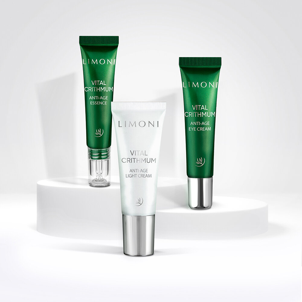 LIMONI VITAL CRITHMUM ANTI-AGE CARE SET (Набор Light Cream 25ml+Eye Cream 15ml+Essence 15ml)