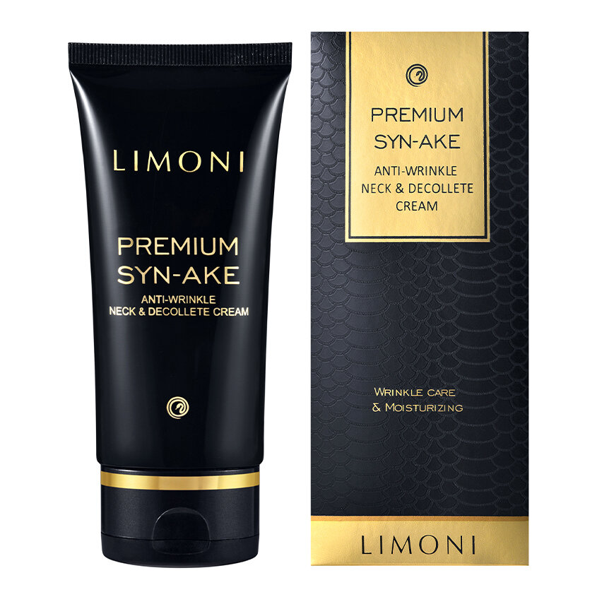 LIMONI Антивозрастной крем для шеи и декольте Premium Syn-Ake Anti-Wrinkle Neck&Decollete Cream 75