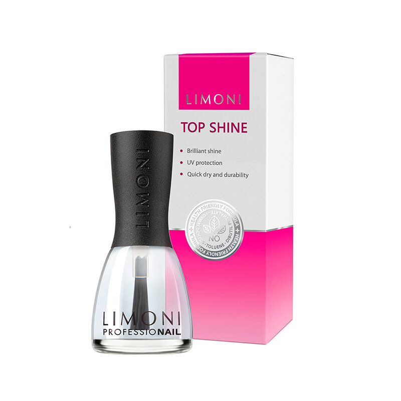 LIMONI Основа и покрытие Top Shine Защита+Ультраблеск 15 мл 