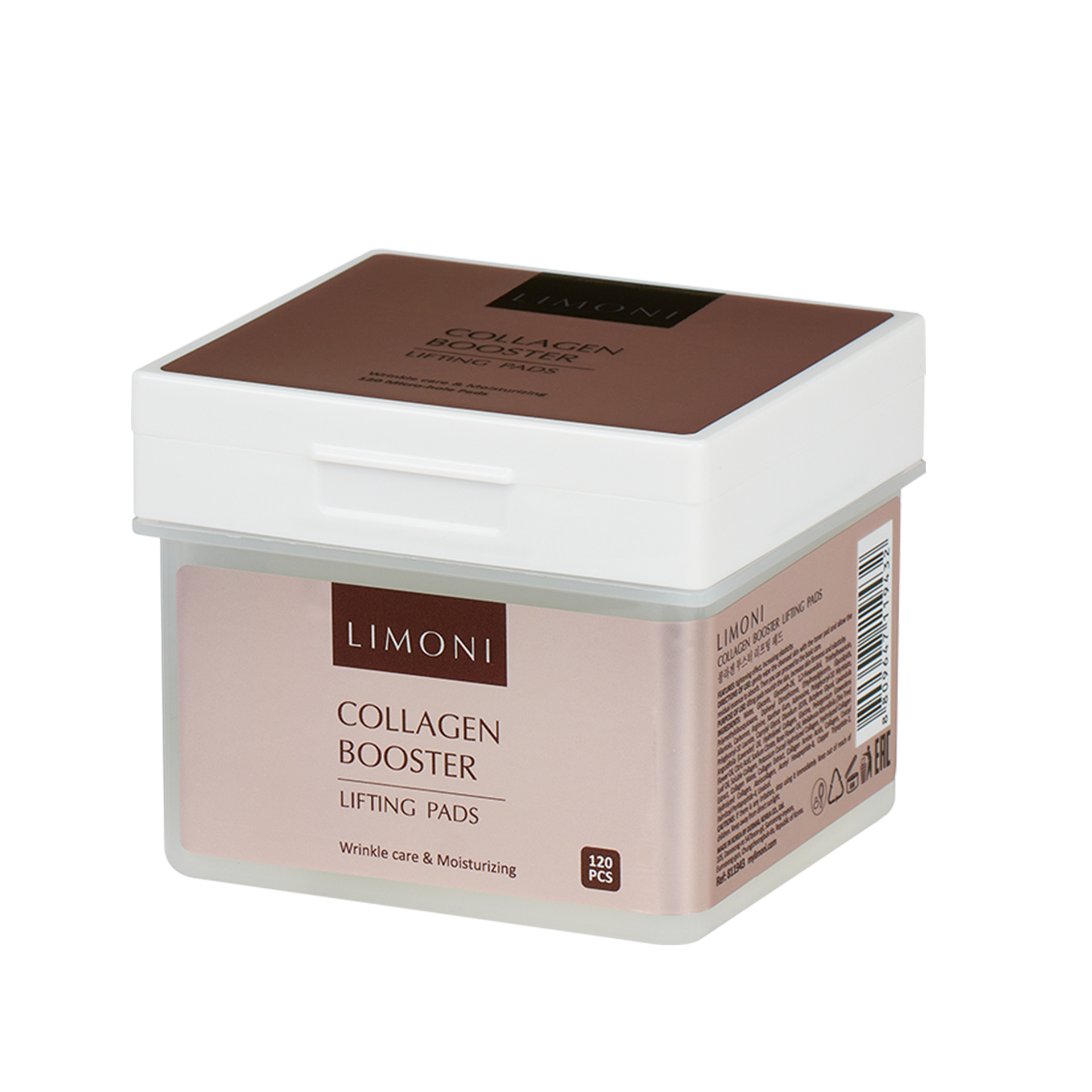 LIMONI Лифтинг-пэды для лица с морским коллагеном Collagen Booster Lifting Pads 120 pcs