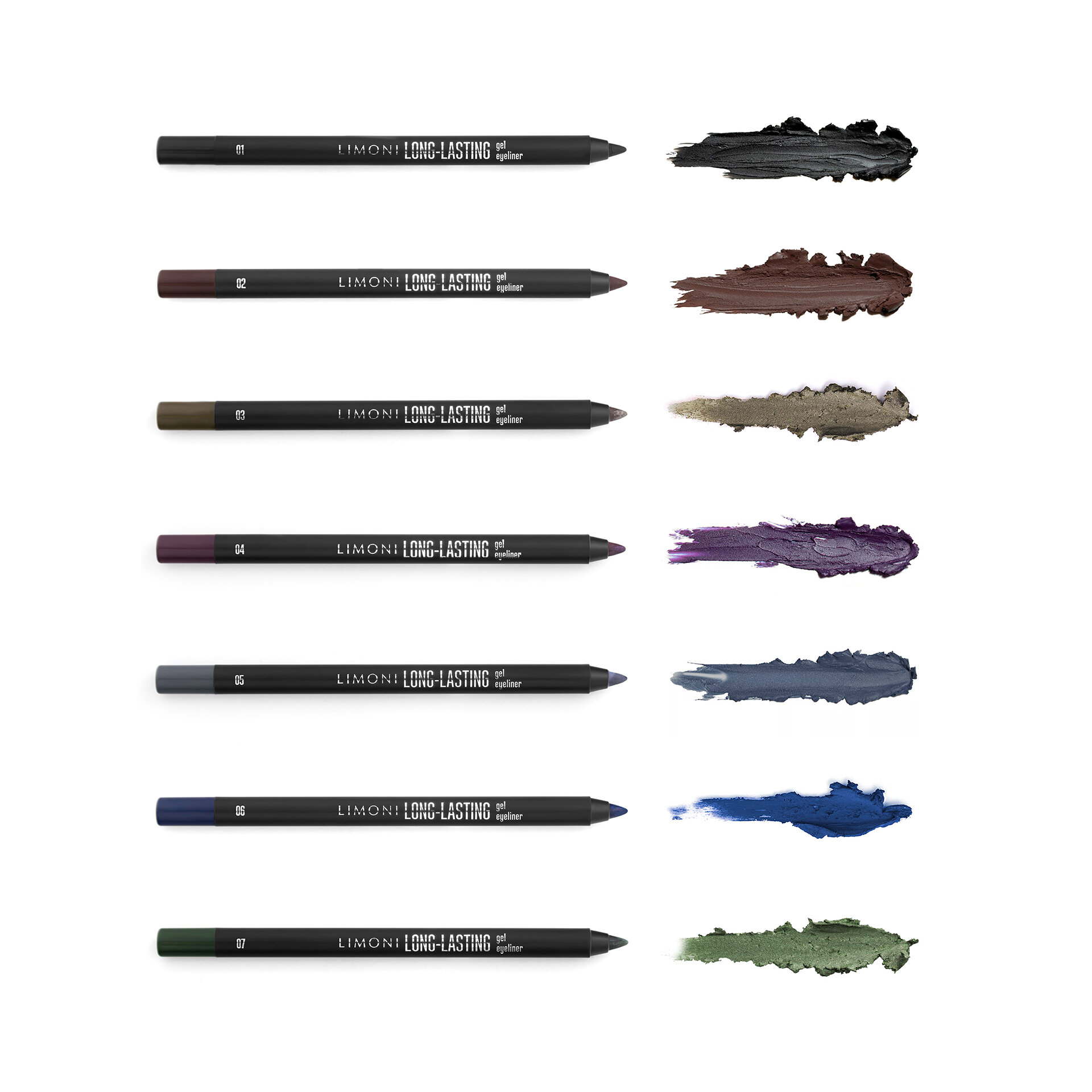 LIMONI Устойчивый гелевый карандаш для глаз "Long-lasting Gel Eyeliner", тон 04