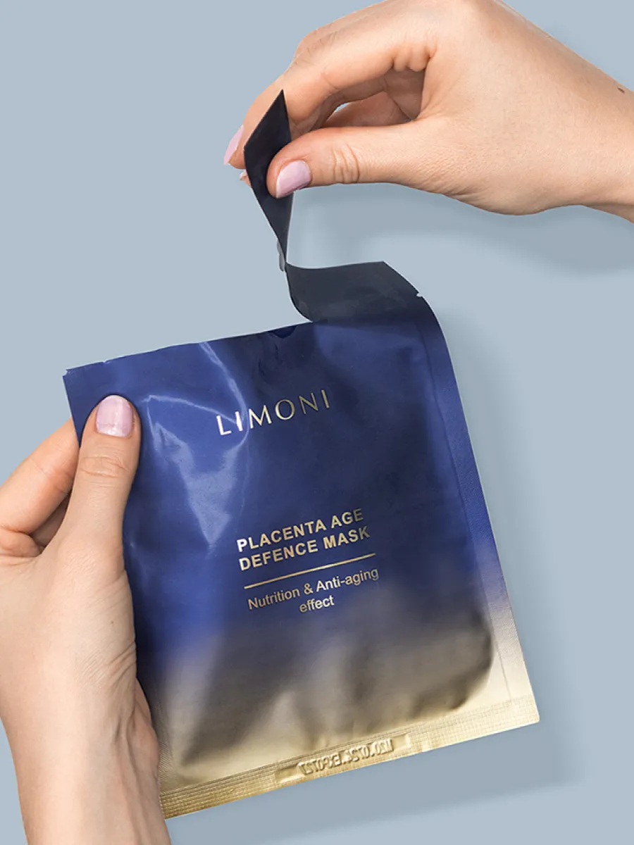 LIMONI Маска для лица питательная с плацентой Placenta Age Defence Mask 23гр