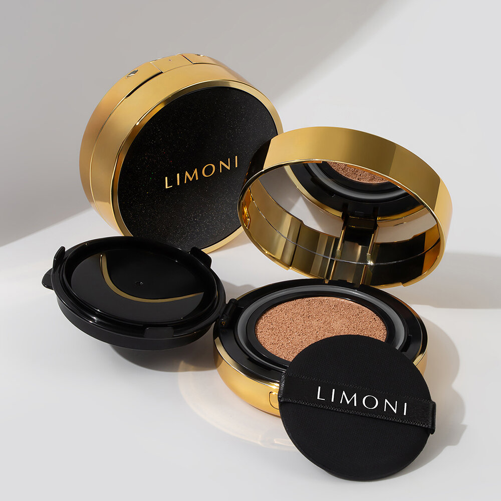 LIMONI Тон. флюид кушон All Stay Cover Cushion SPF 35 / PA++ Galaxy 03 Dark Medium***