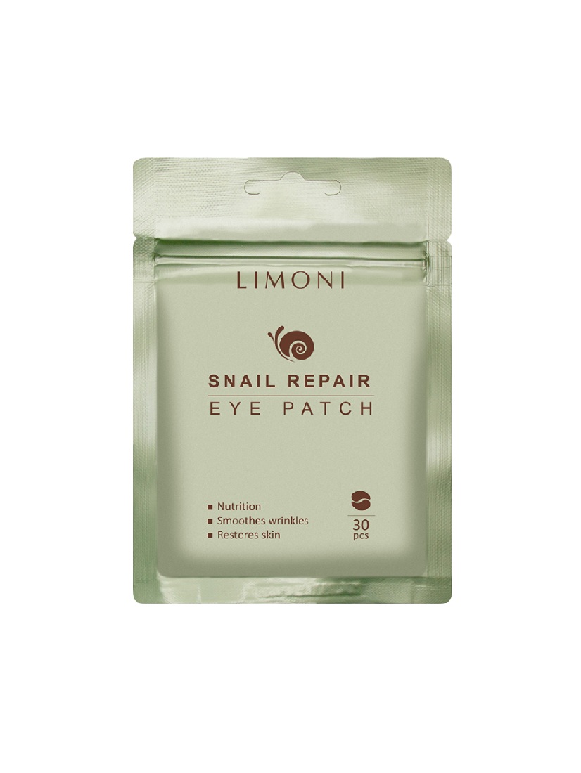 LIMONI Патчи для век восстанавливающие с экстрактом секреции улитки Snail Repair Eye Patch 30pcs