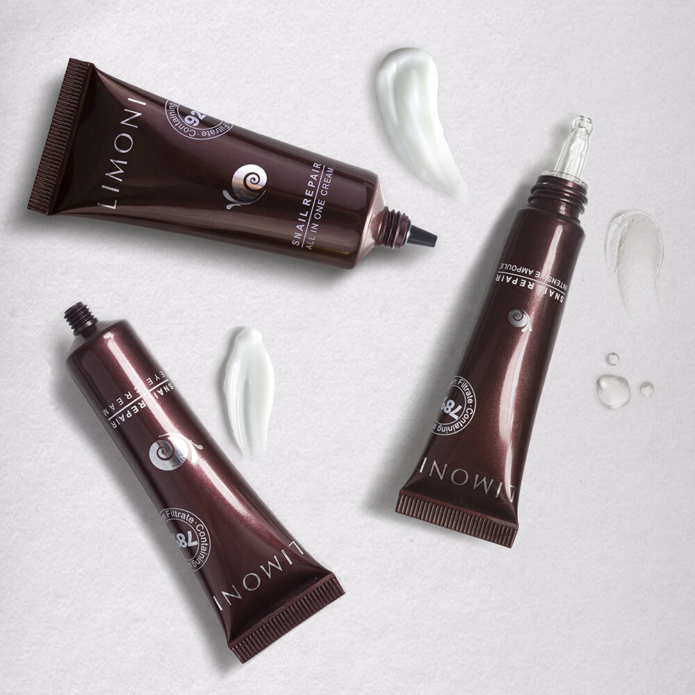 LIMONI Snail Repair Care Set (Набор All in One Cream 25ml+Eye Cream 15ml+Ampoule 15ml)***
