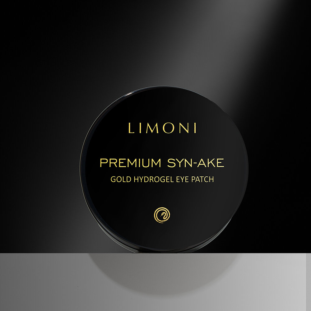 LIMONI Антивозрастные гелевые патчи для век со змеиным ядом Premium Syn-Ake Gold Hydrogel Eye Patch