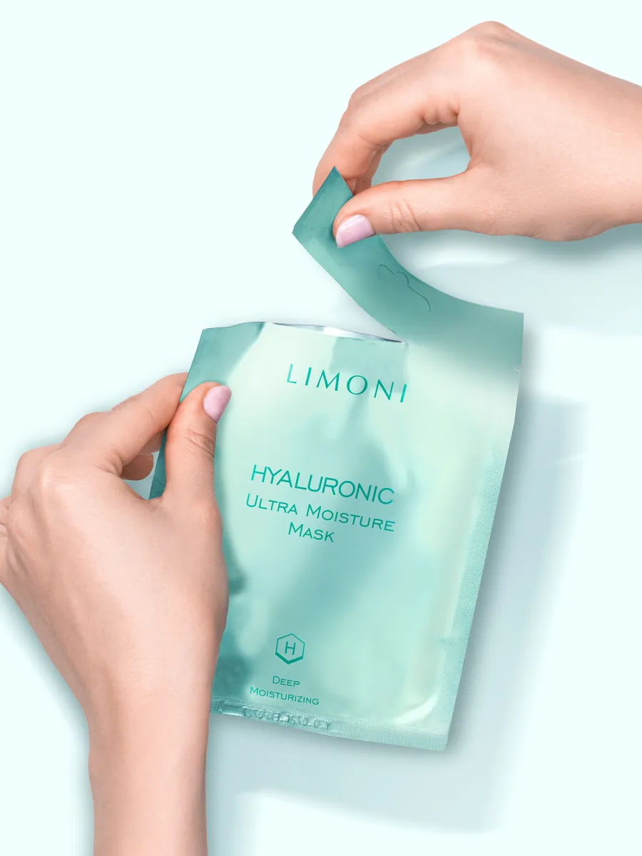 LIMONI Маска для лица увлажняющая с гиалуроновой кислотой Hyaluronic Ultra Moisture Mask 23гр