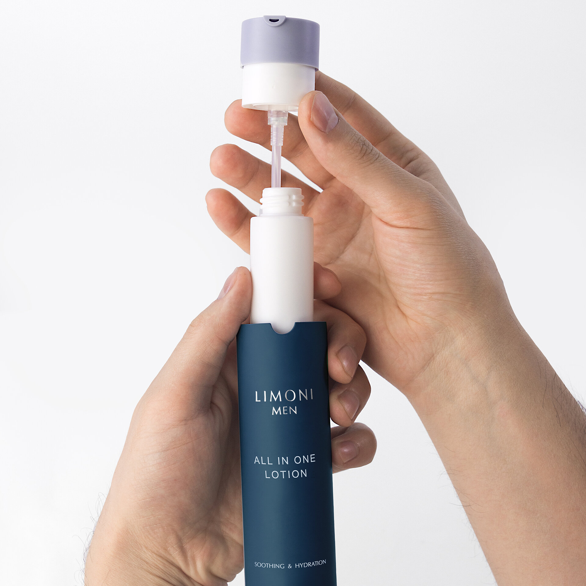 LIMONI MEN Мужской крем-лосьон для всех типов кожи (Сменный блок) All In One Lotion Refill 50ml 