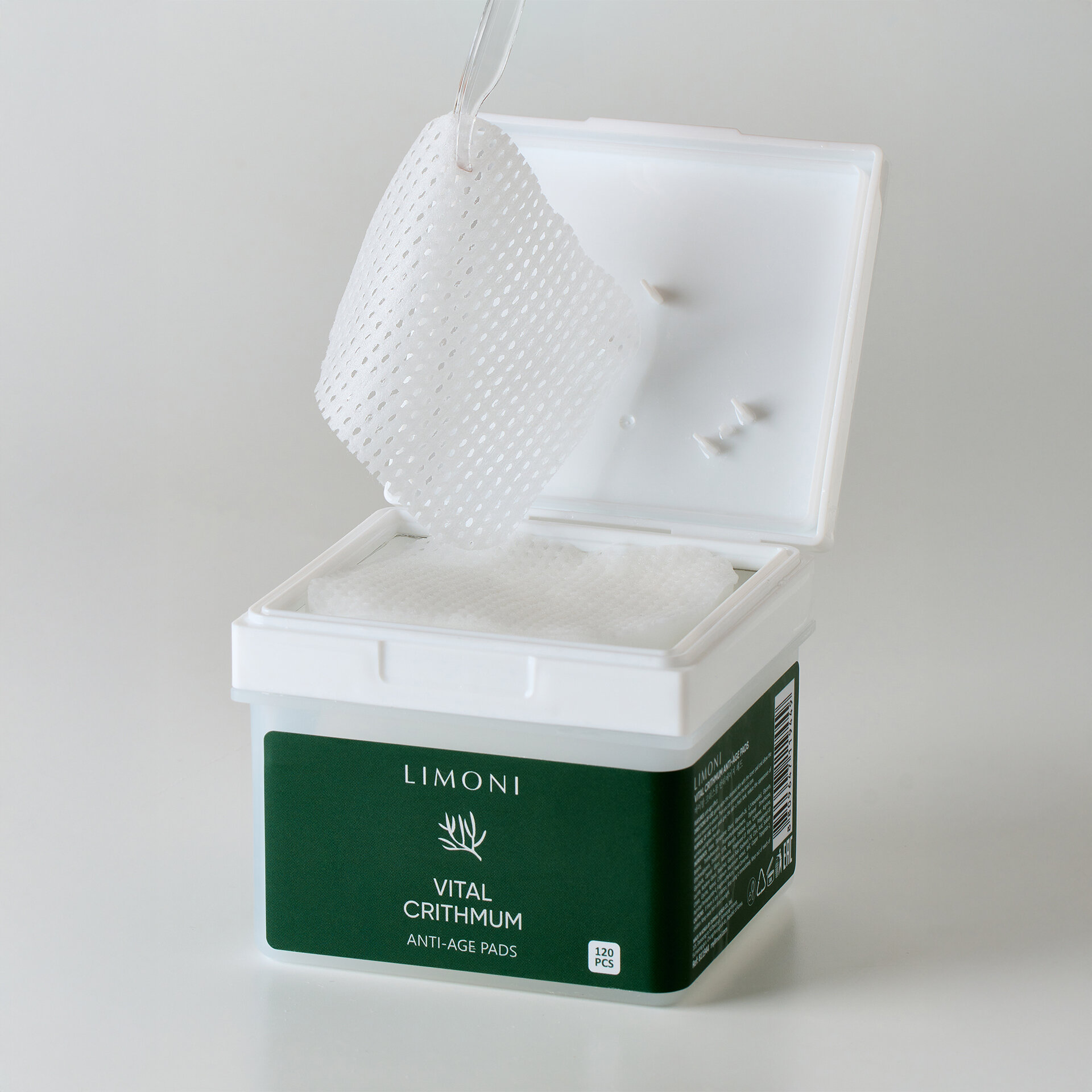 LIMONI Антивозрастные тонер-пэды для лица с критмумом Vital Crithmum Anti-age Pads 120 pcs