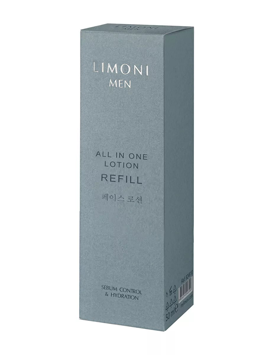 LIMONI MEN Мужской крем-лосьон для жирной кожи (Сменный блок) All In One No-Sebum Lotion Refill 50ml