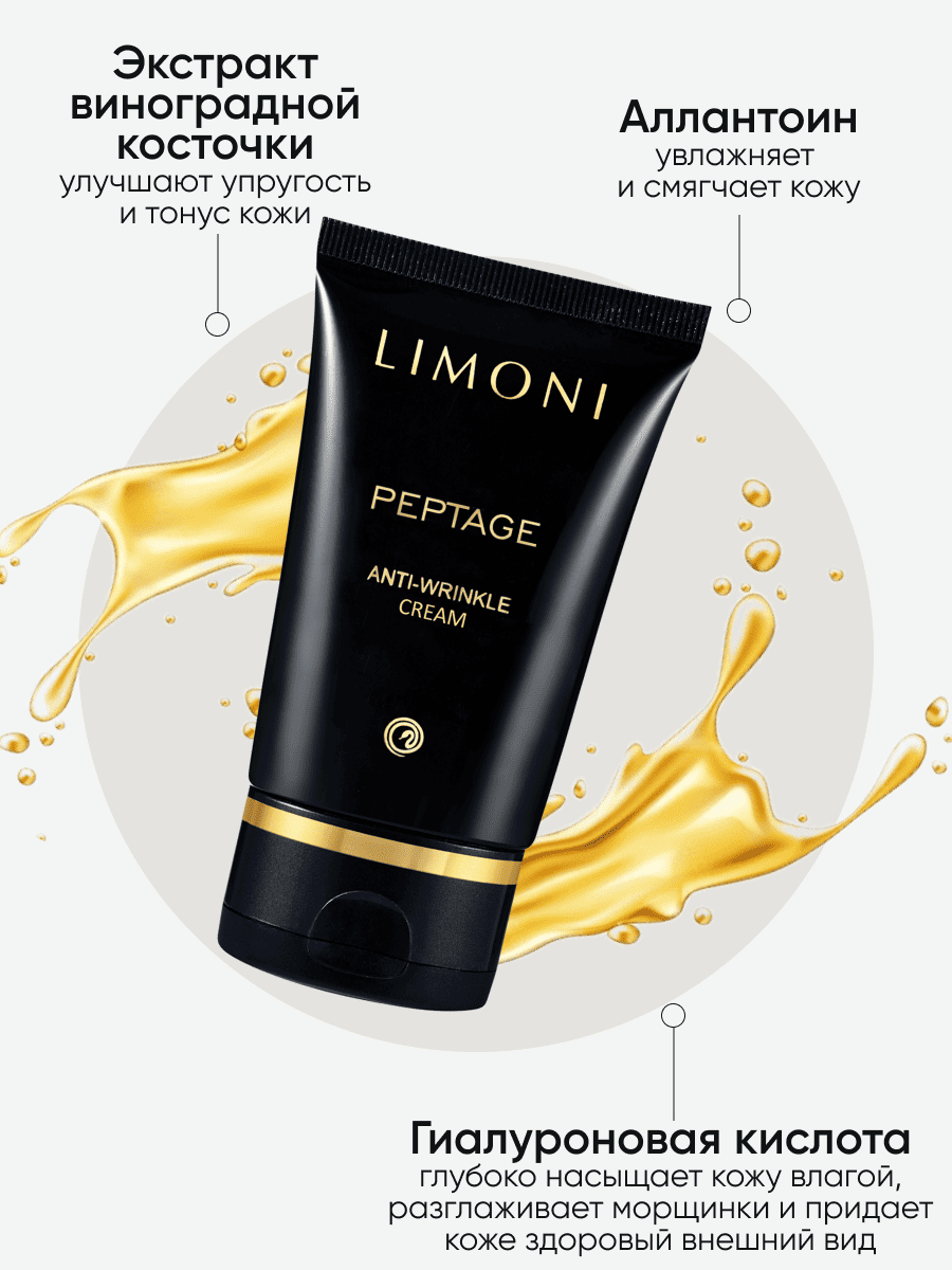 LIMONI Peptage Anti-Wrinkle Care Set (Набор Cream 50ml+Eye Cream 25ml+Sleeping Mask 50 ml)