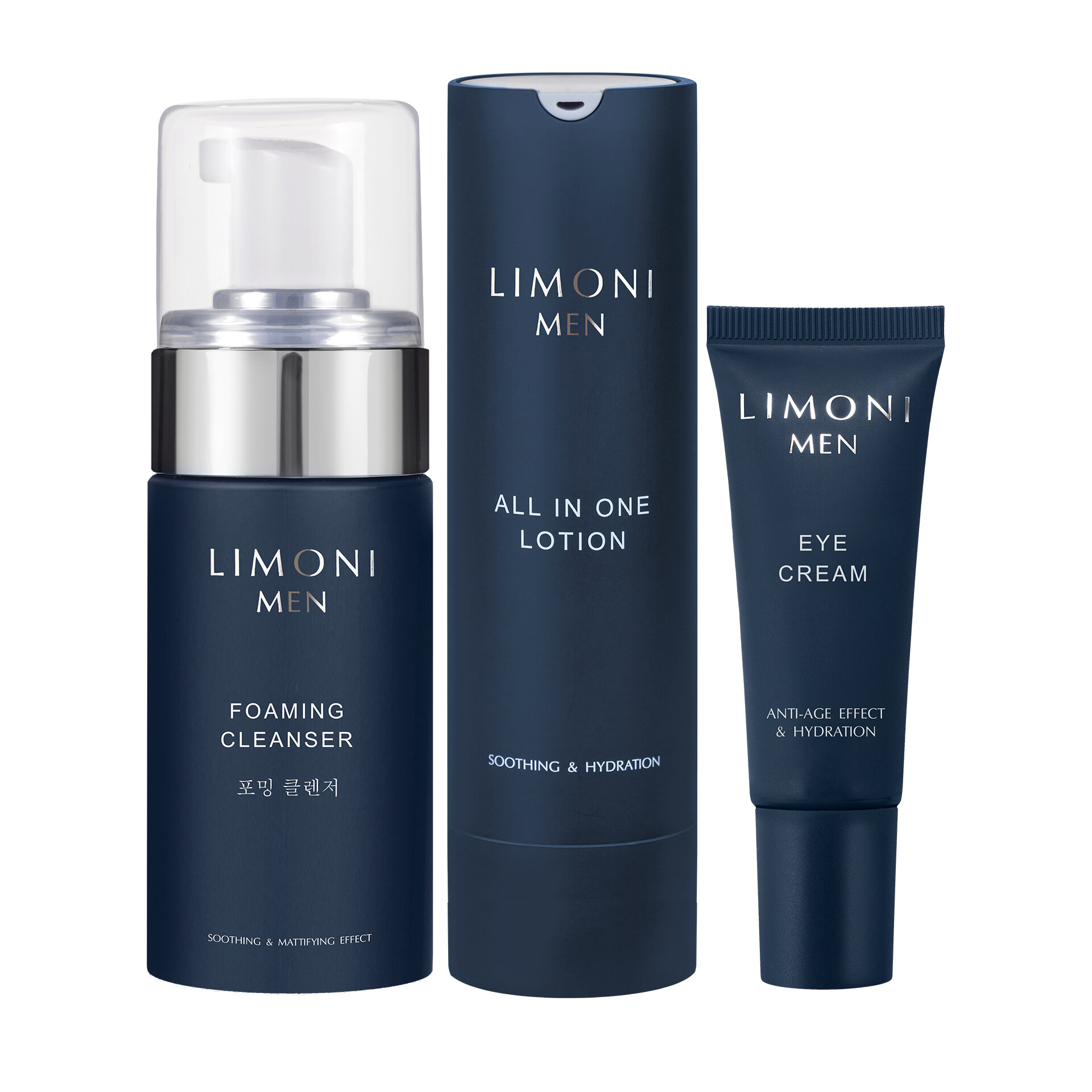 LIMONI MEN All In One Set (Lotion 50ml+Foaming Cleanser 100ml+Eye Cream 25ml)