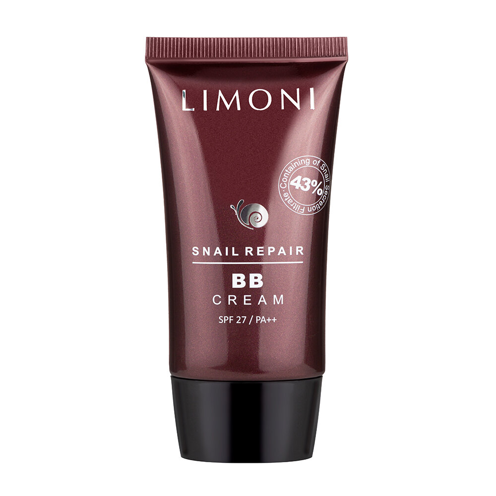 LIMONI ББ крем для лица с экстрактом секреции улитки тон №2 Snail Repair BB Cream 50ml***