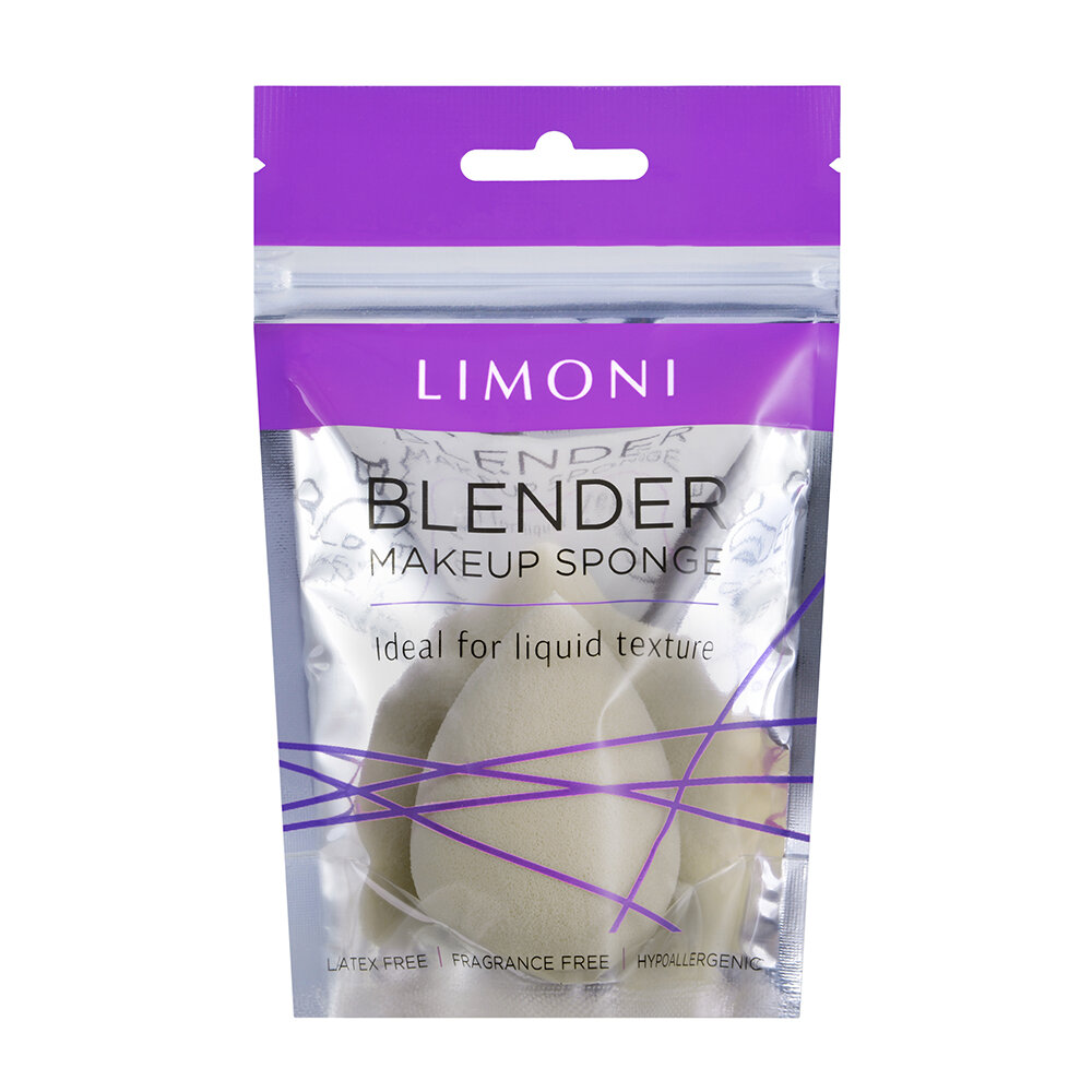 LIMONI Спонж для макияжа "Blender Makeup Sponge" Ivory ***