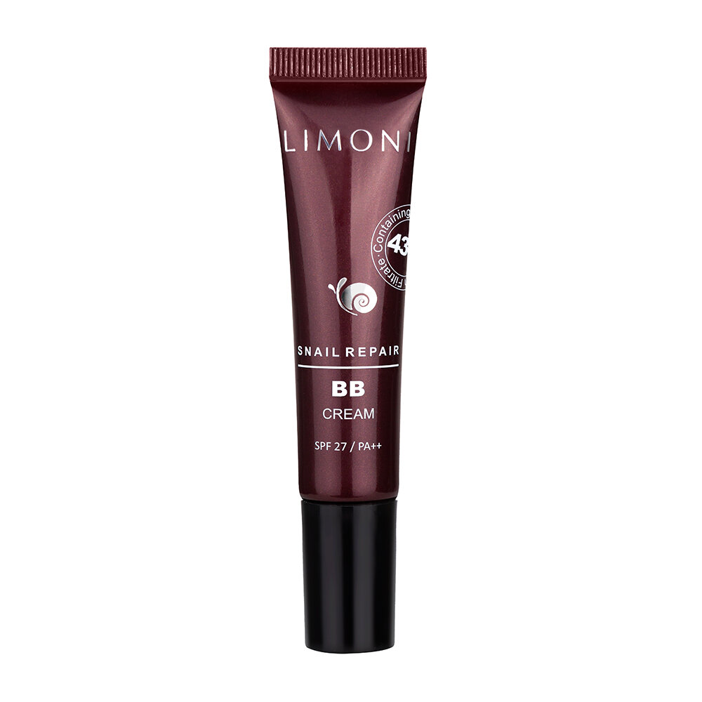 LIMONI ББ крем для лица с экстрактом секреции улитки тон №1 Snail Repair BB Cream 15ml***