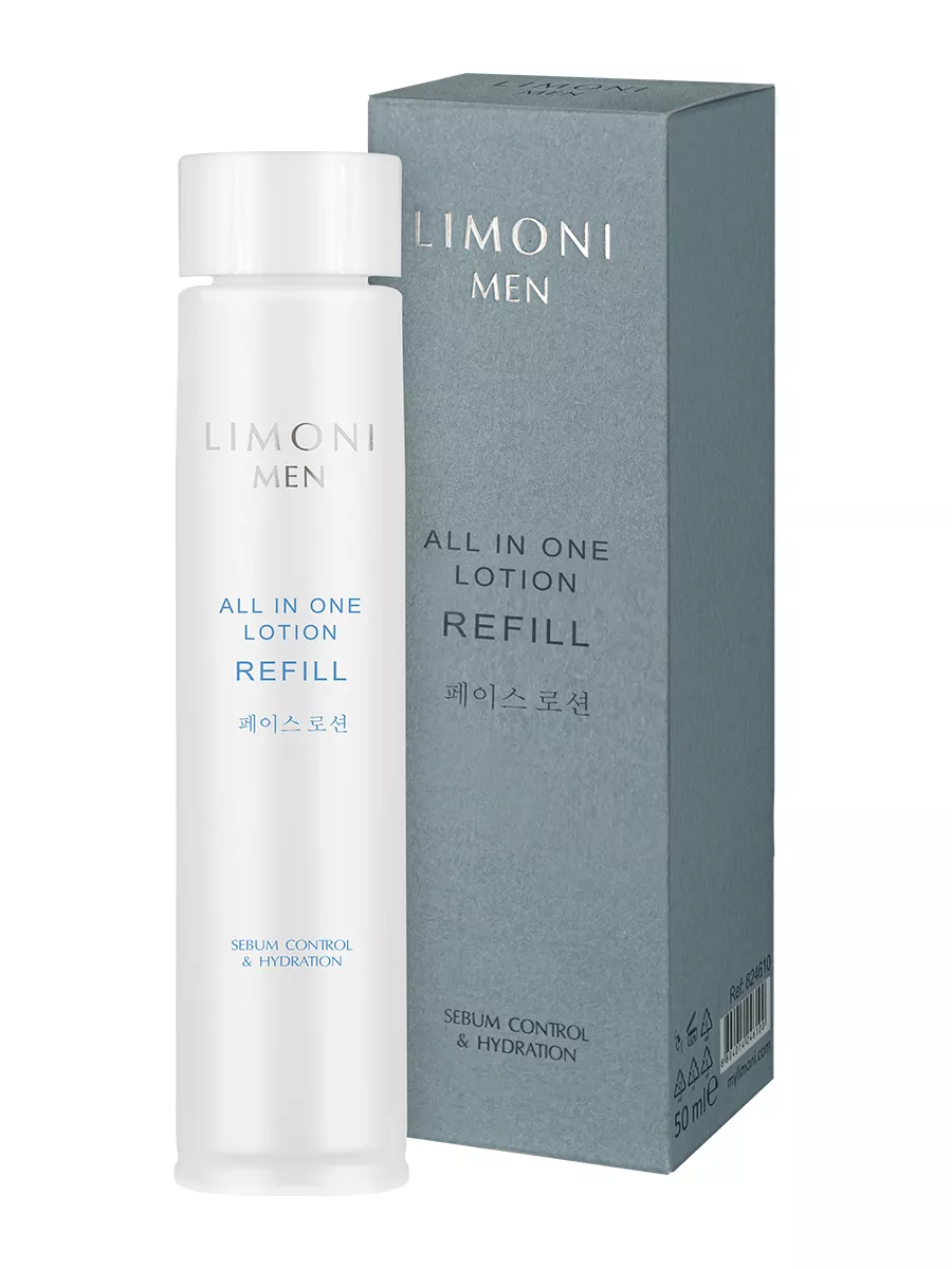 LIMONI MEN Мужской крем-лосьон для жирной кожи (Сменный блок) All In One No-Sebum Lotion Refill 50ml