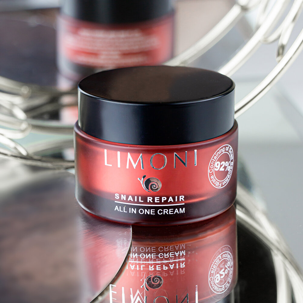 LIMONI Крем для лица восстанавлив. с экстрактом секреции улитки Snail Repair All In One Cream 50ml