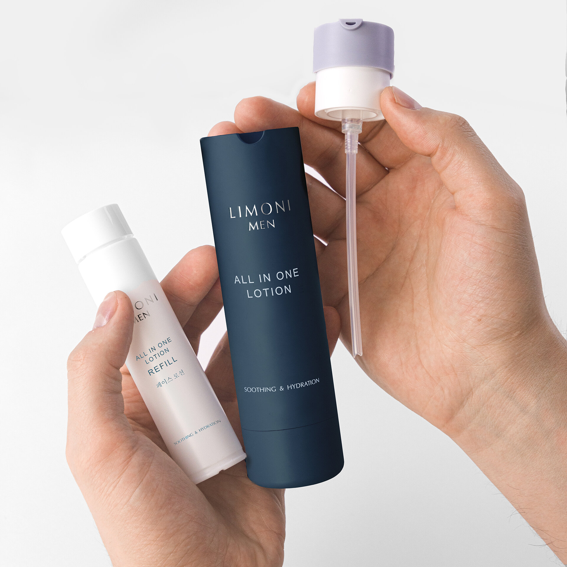 LIMONI MEN Мужской крем-лосьон для всех типов кожи (Сменный блок) All In One Lotion Refill 50ml 