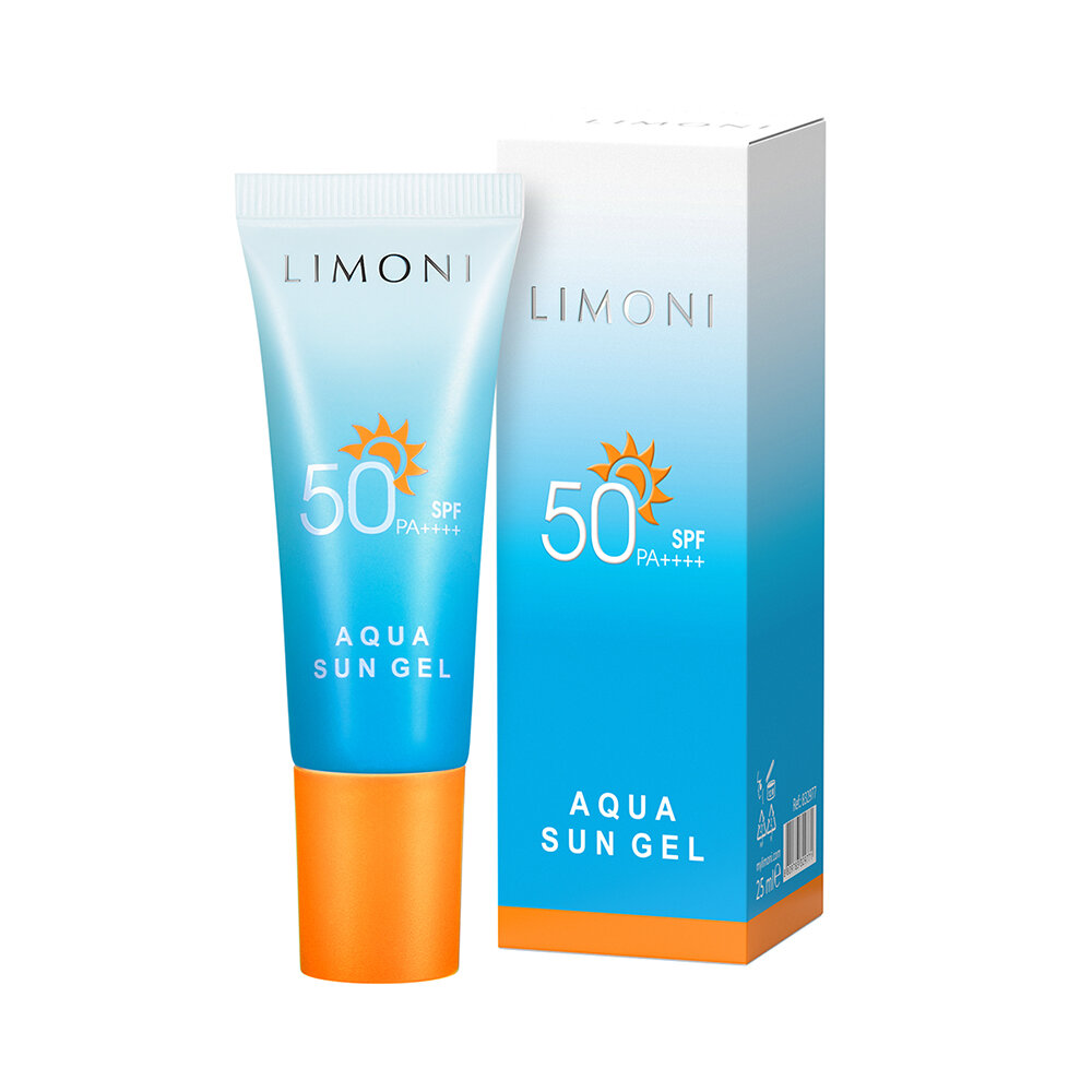 LIMONI Солнцезащитный крем-гель SPF 50+РА++++  Aqua Sun Gel 25ml
