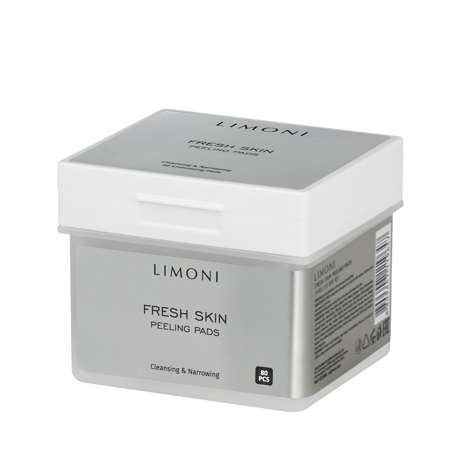 LIMONI Пилинг-пэды для лица с фруктовыми кислотами Fresh Skin Peeling Pads 80 pcs