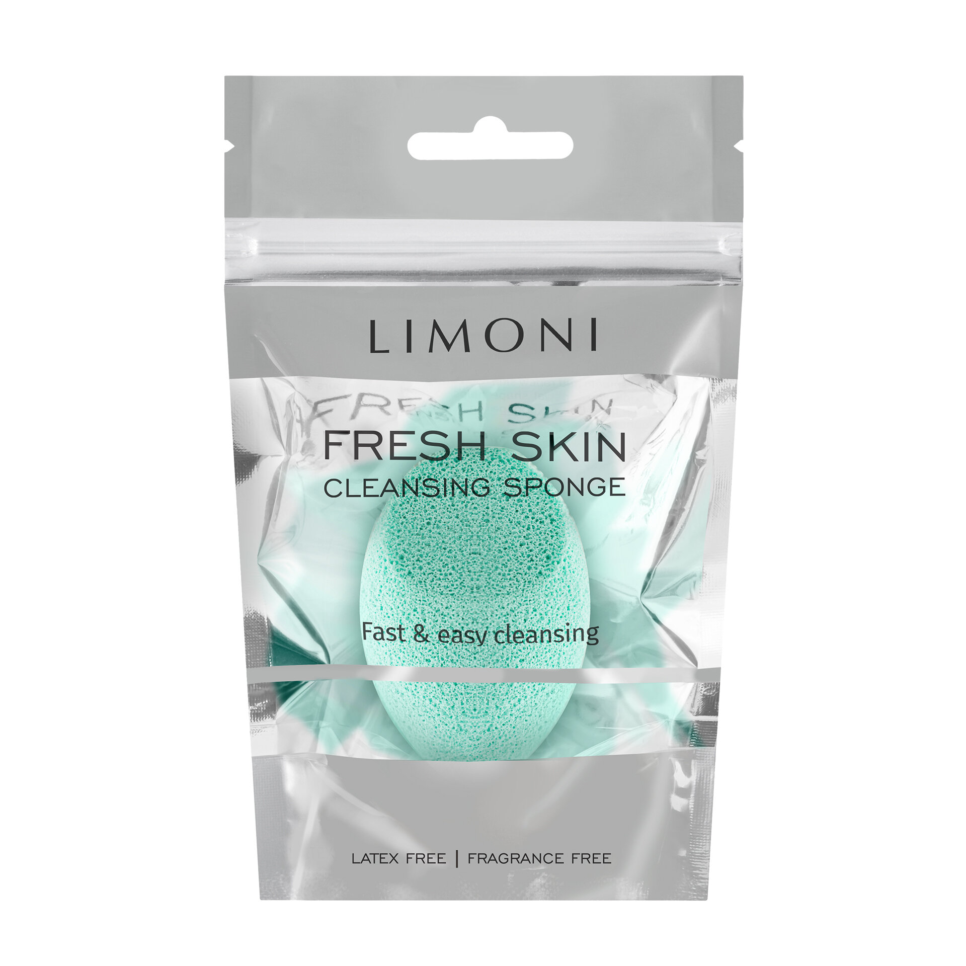 LIMONI Спонж для умывания "Cleansing Sponge"  Green