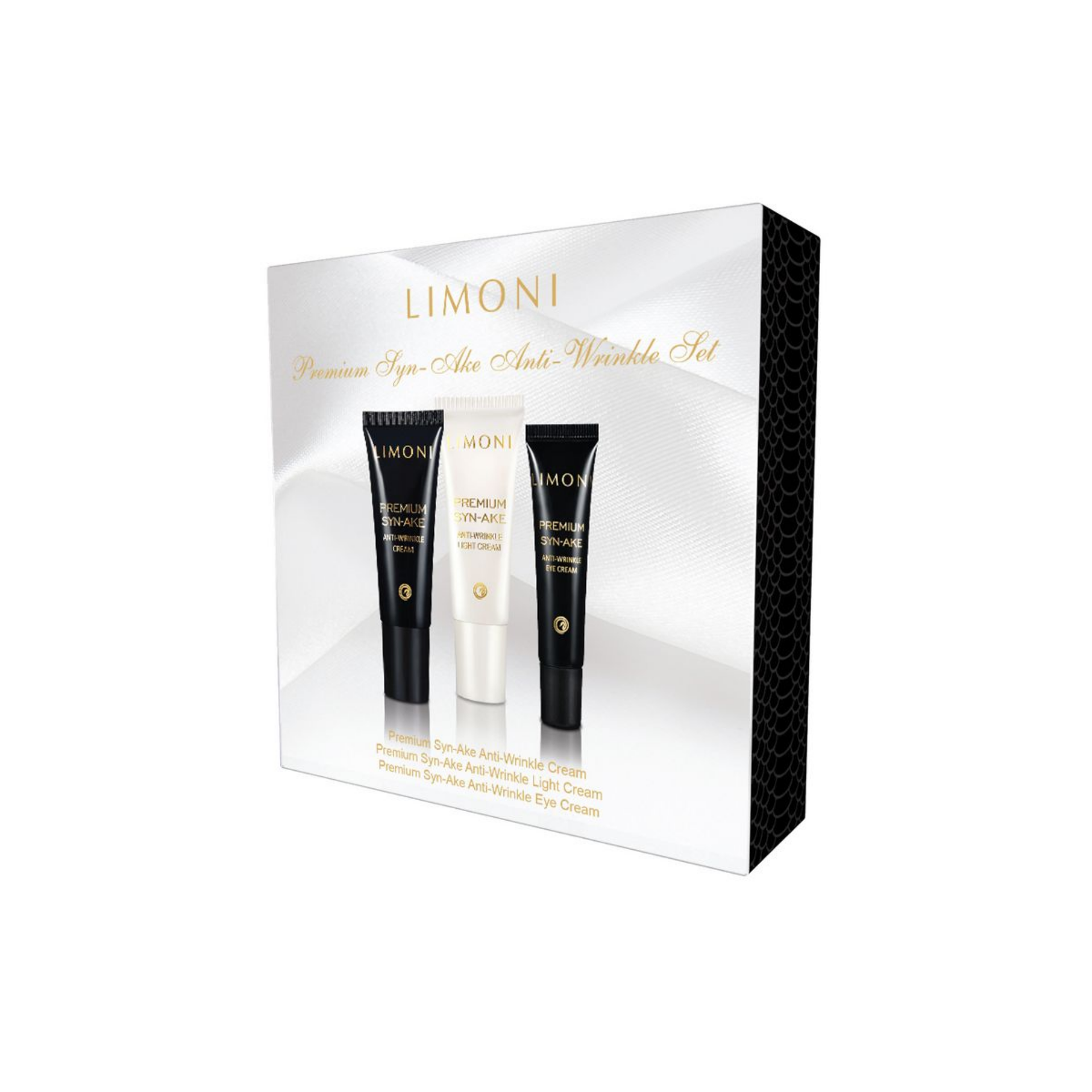 LIMONI Premium Syn-Ake Anti-Wrinkle Care Set (Набор Cream 25ml+Light Cream 25ml+Eye Cream 15ml)