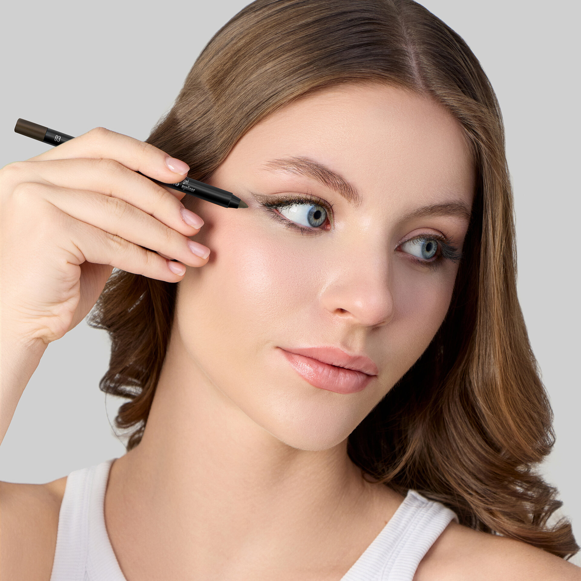 LIMONI Устойчивый гелевый карандаш для глаз "Long-lasting Gel Eyeliner", тон 03