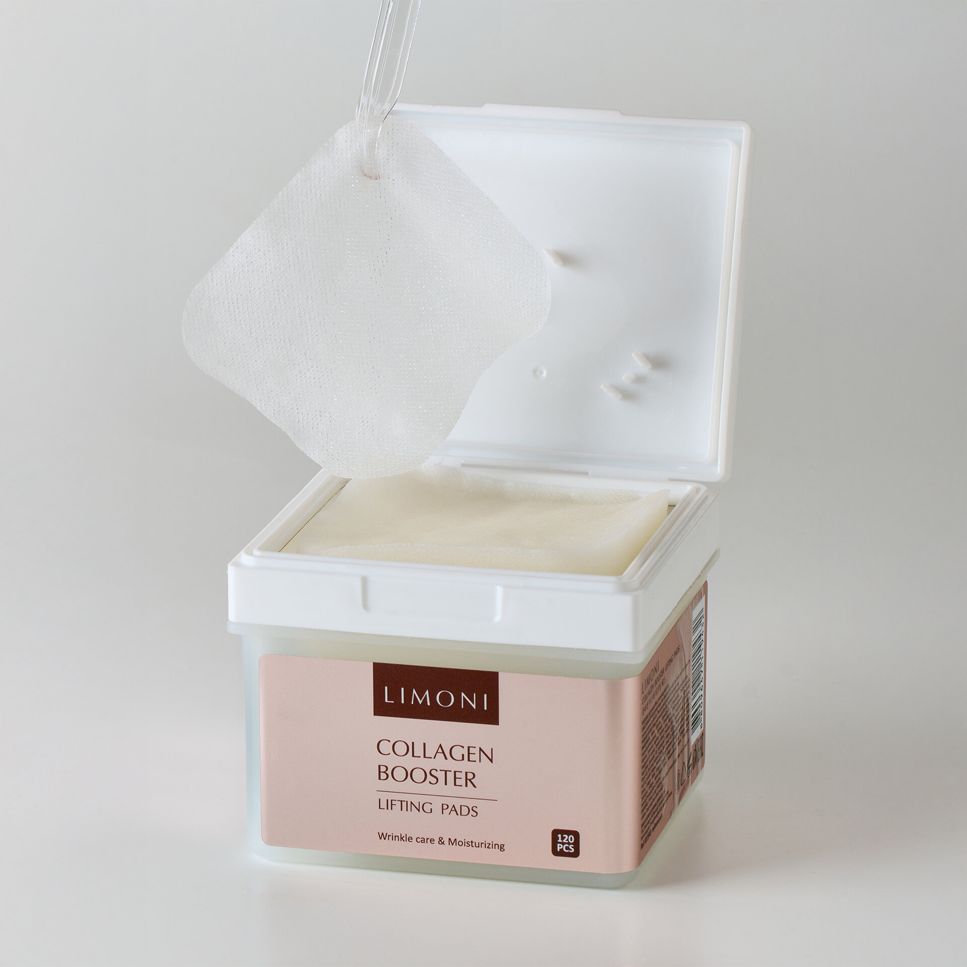 LIMONI Лифтинг-пэды для лица с морским коллагеном Collagen Booster Lifting Pads 120 pcs