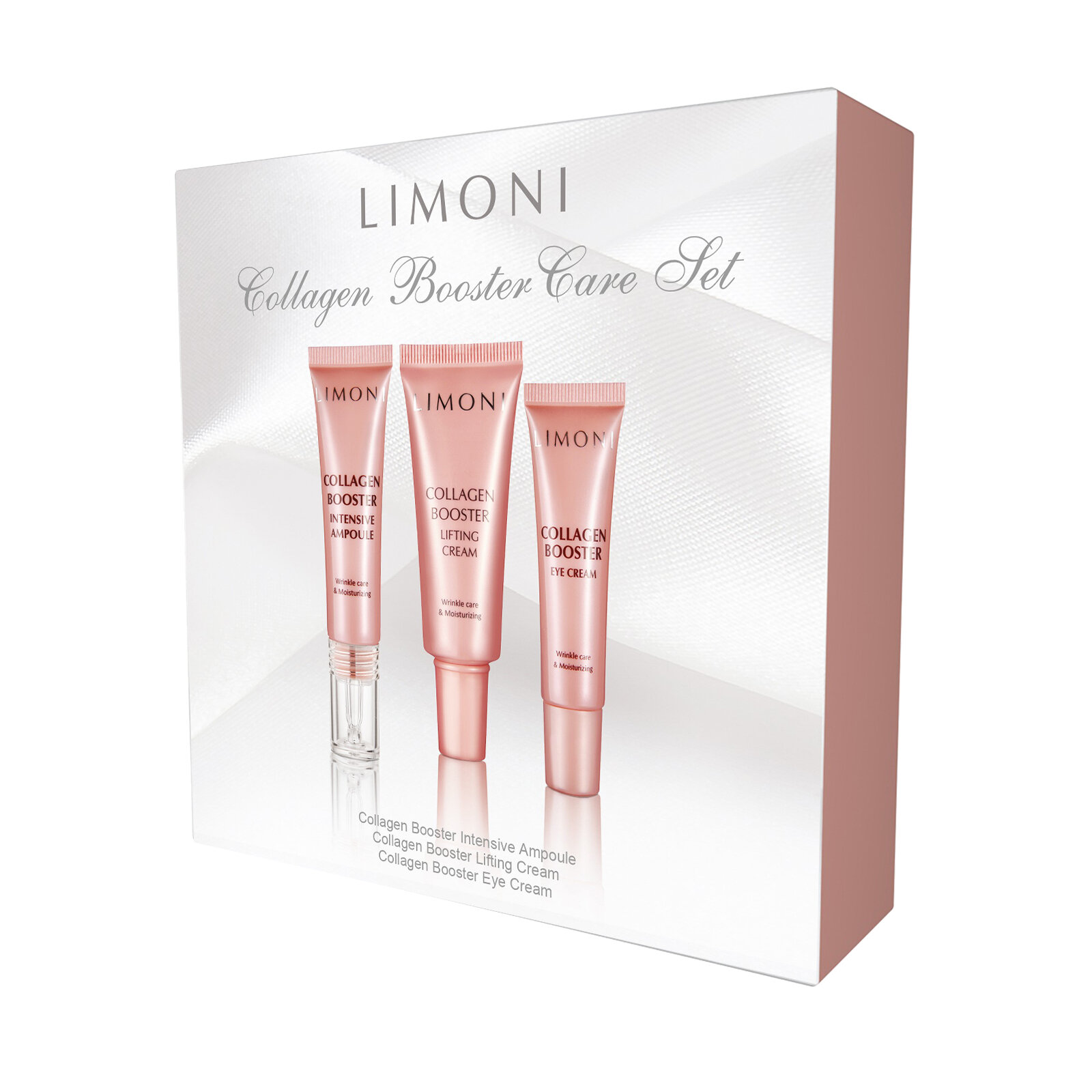 LIMONI Collagen Booster Care Set (Набор Cream 25ml+Eye Cream 15ml+Ampoule 15 ml)