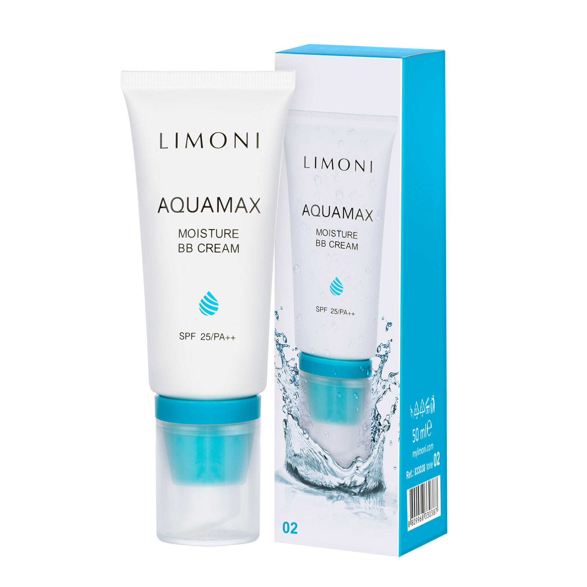 LIMONI ББ крем для лица увлажняющий тон №2 Aquamax Moisture BB Cream 50ml