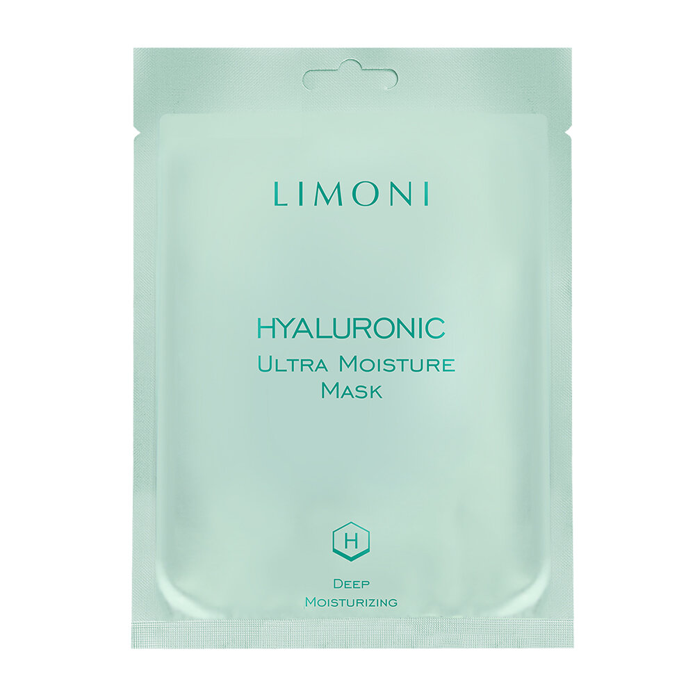 LIMONI Маска для лица увлажняющая с гиалуроновой кислотой Hyaluronic Ultra Moisture Mask 23гр