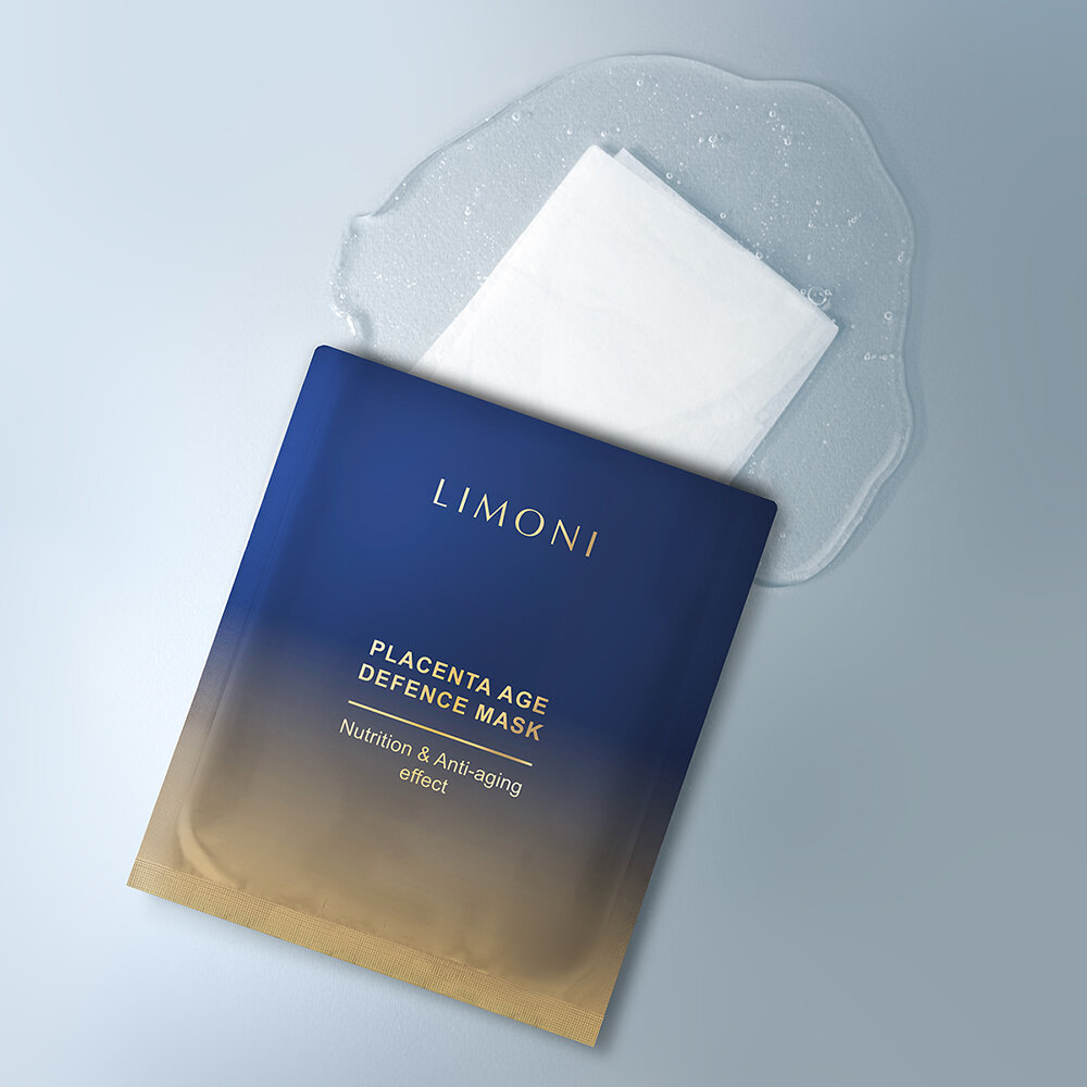 LIMONI Маска для лица питательная с плацентой Placenta Age Defence Mask 23гр