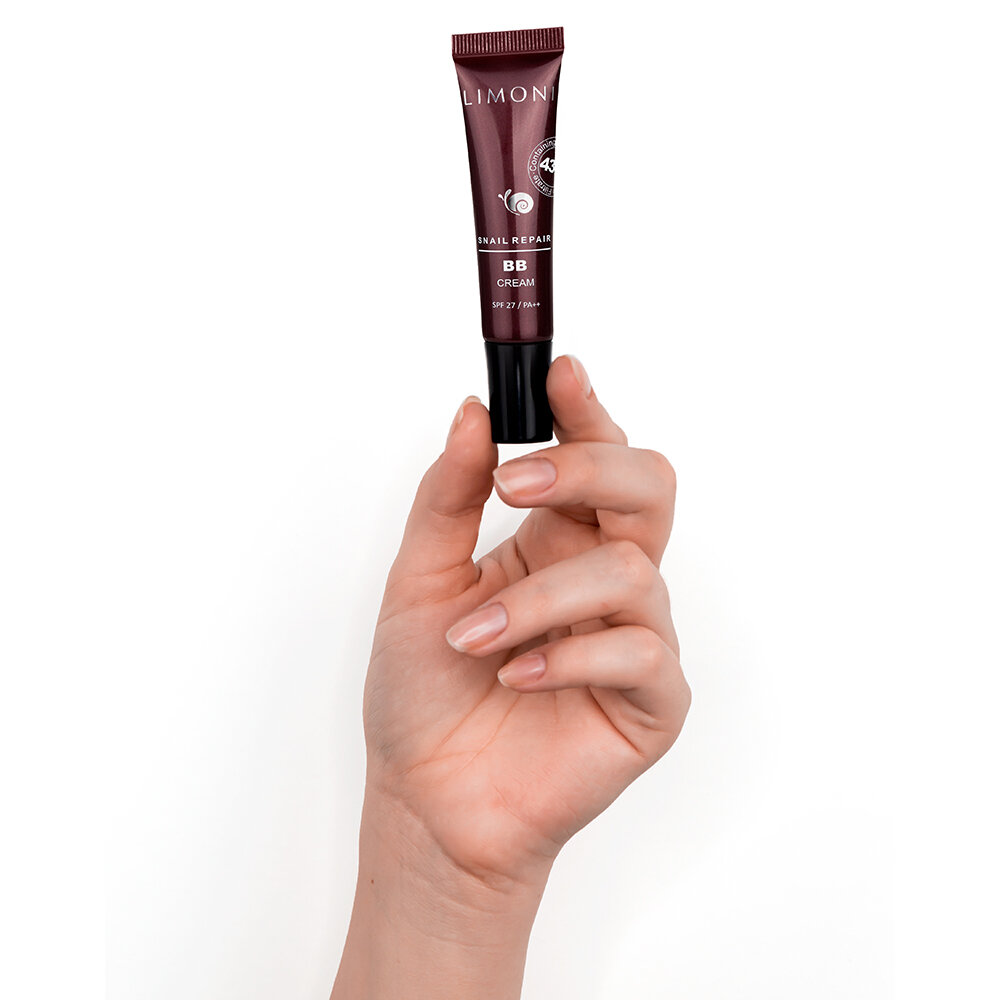 LIMONI ББ крем для лица с экстрактом секреции улитки тон №1 Snail Repair BB Cream 15ml***