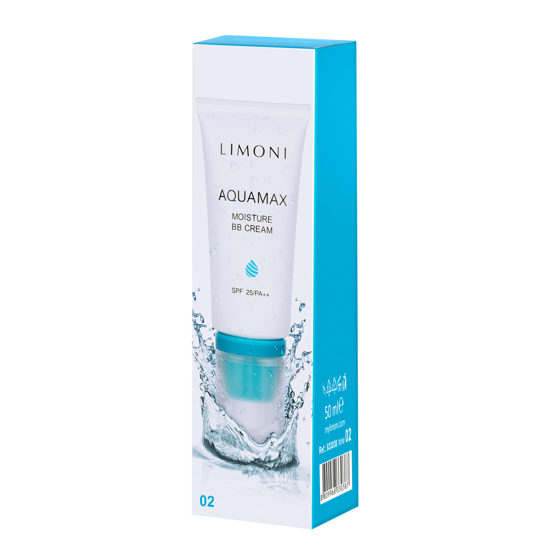 LIMONI ББ крем для лица увлажняющий тон №2 Aquamax Moisture BB Cream 50ml