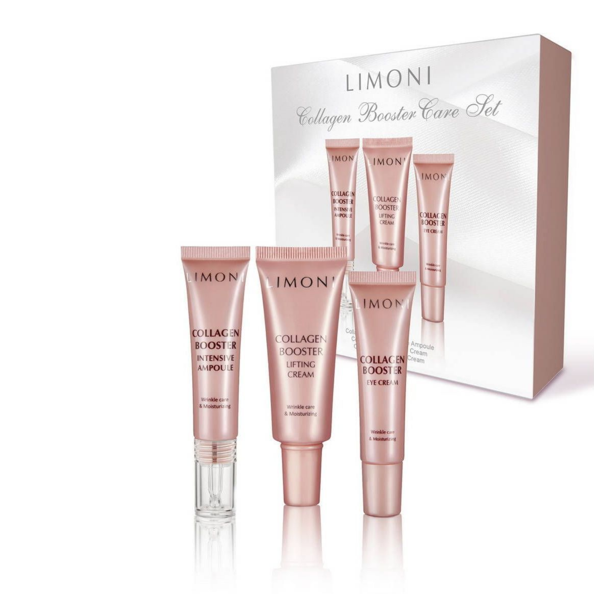 LIMONI Collagen Booster Care Set (Набор Cream 25ml+Eye Cream 15ml+Ampoule 15 ml)