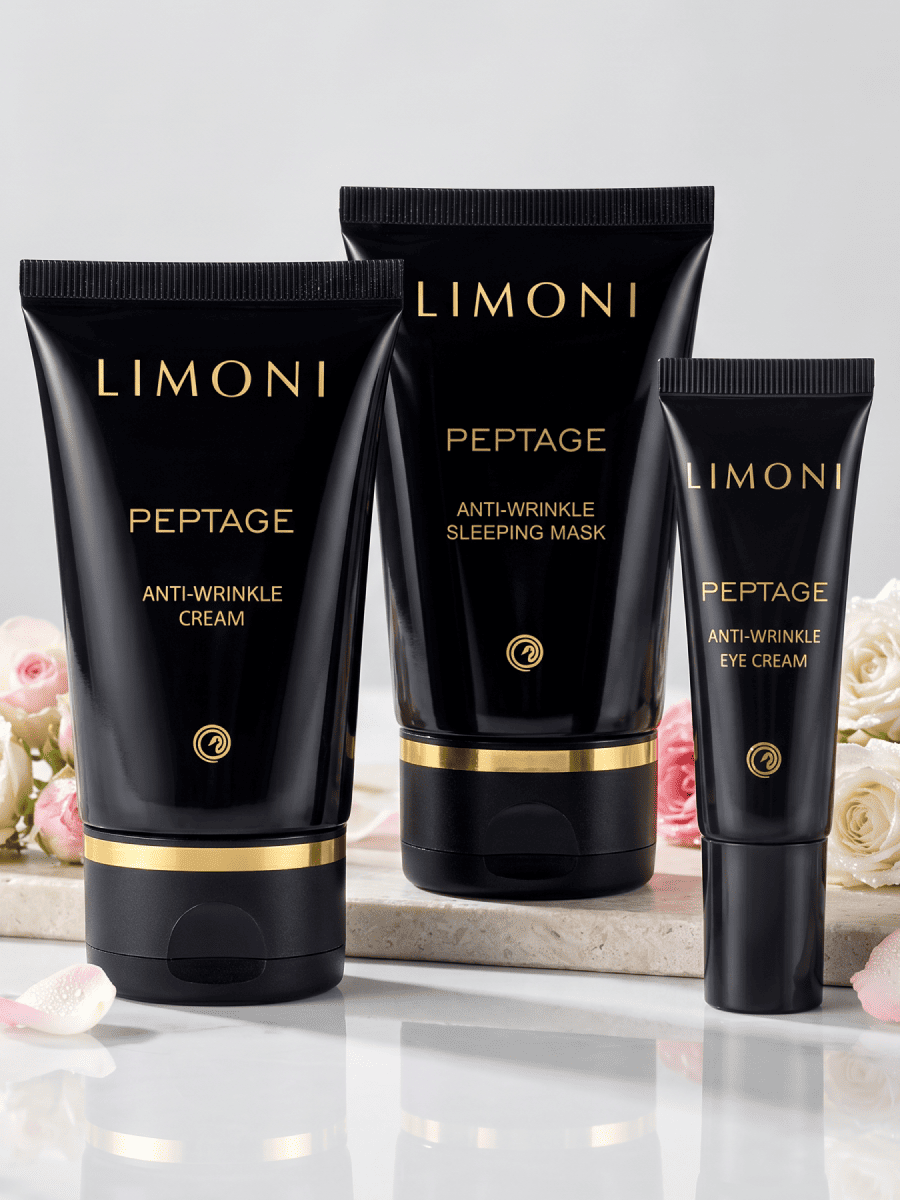 LIMONI Peptage Anti-Wrinkle Care Set (Набор Cream 50ml+Eye Cream 25ml+Sleeping Mask 50 ml)