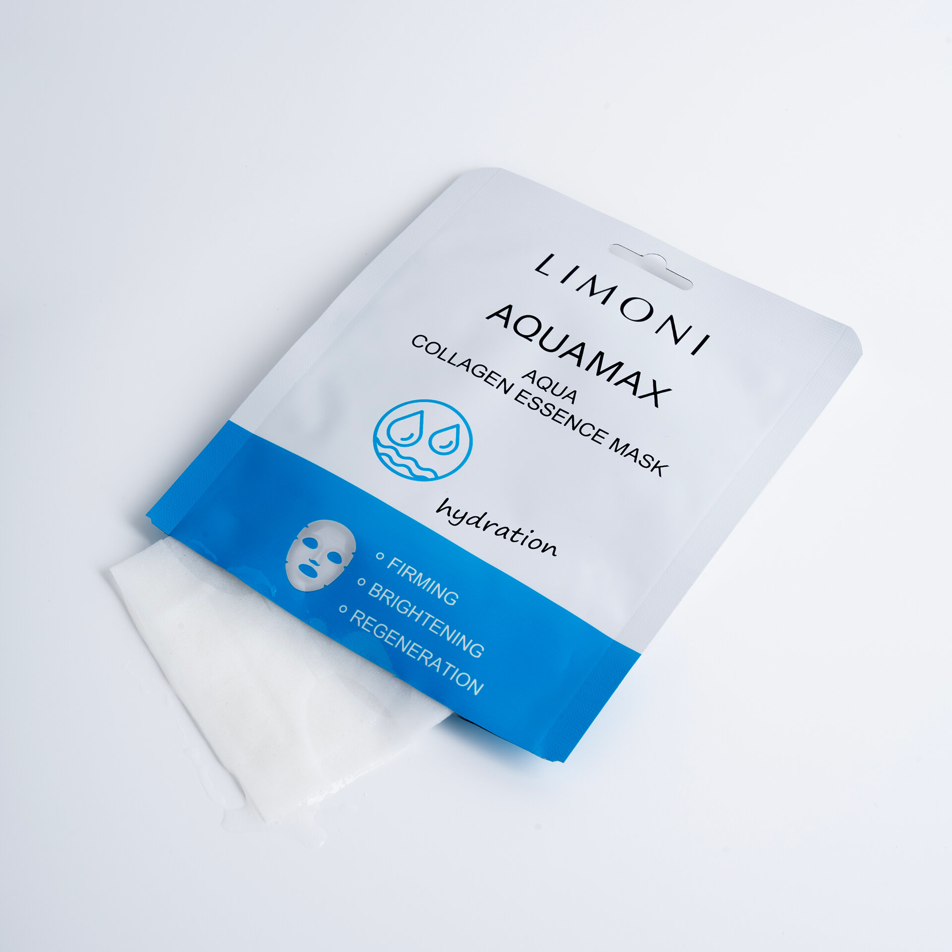 LIMONI Маска для лица увлажняющая с морской водой и коллагеном  Aqua Collagen Essence Mask 23гр***
