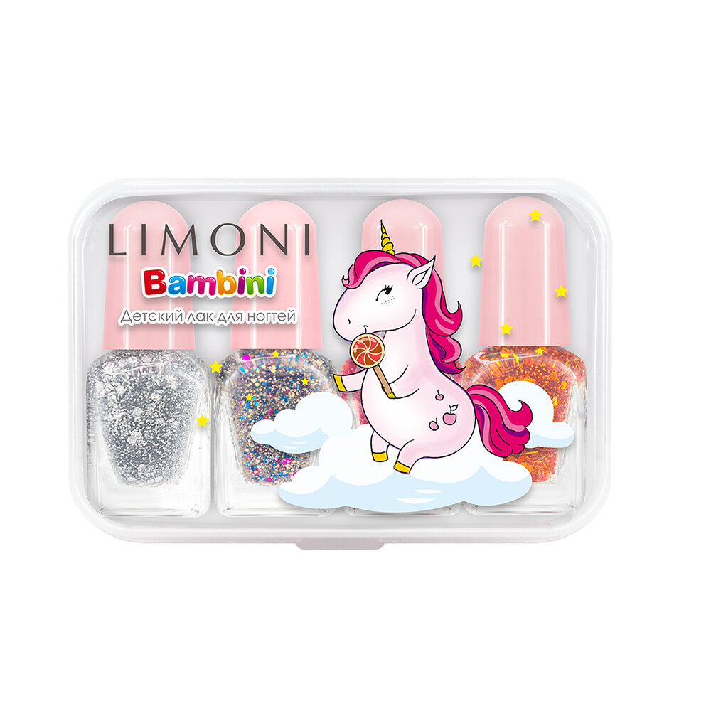 LIMONI Набор мини лаков для ногтей №3 Bambini Mini Nail (лак 9,10,11,12)