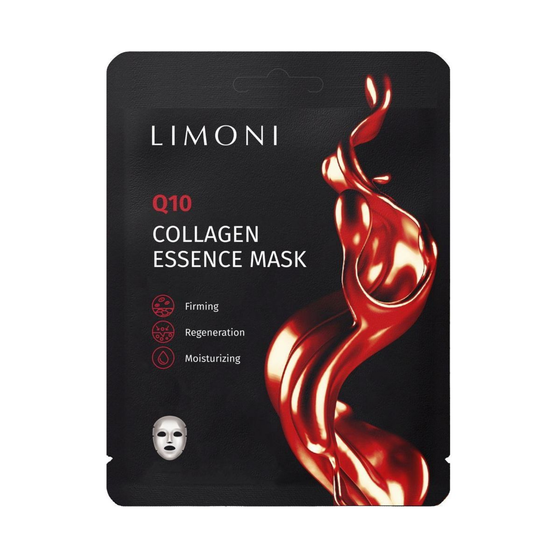 LIMONI Маска для лица антивозрастная с коэнзимом Q10 и коллагеном Q10 Collagen Essence Mask 23гр
