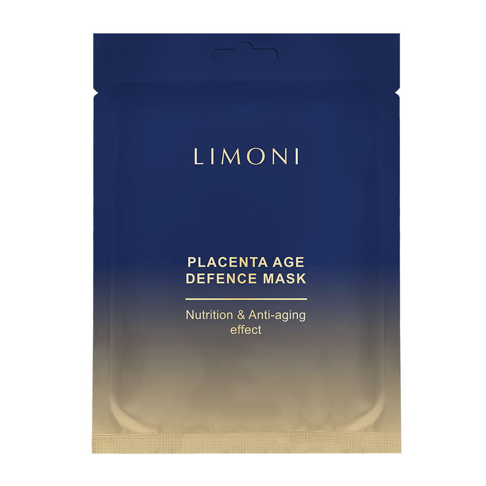 LIMONI Маска для лица питательная с плацентой Placenta Age Defence Mask 23гр