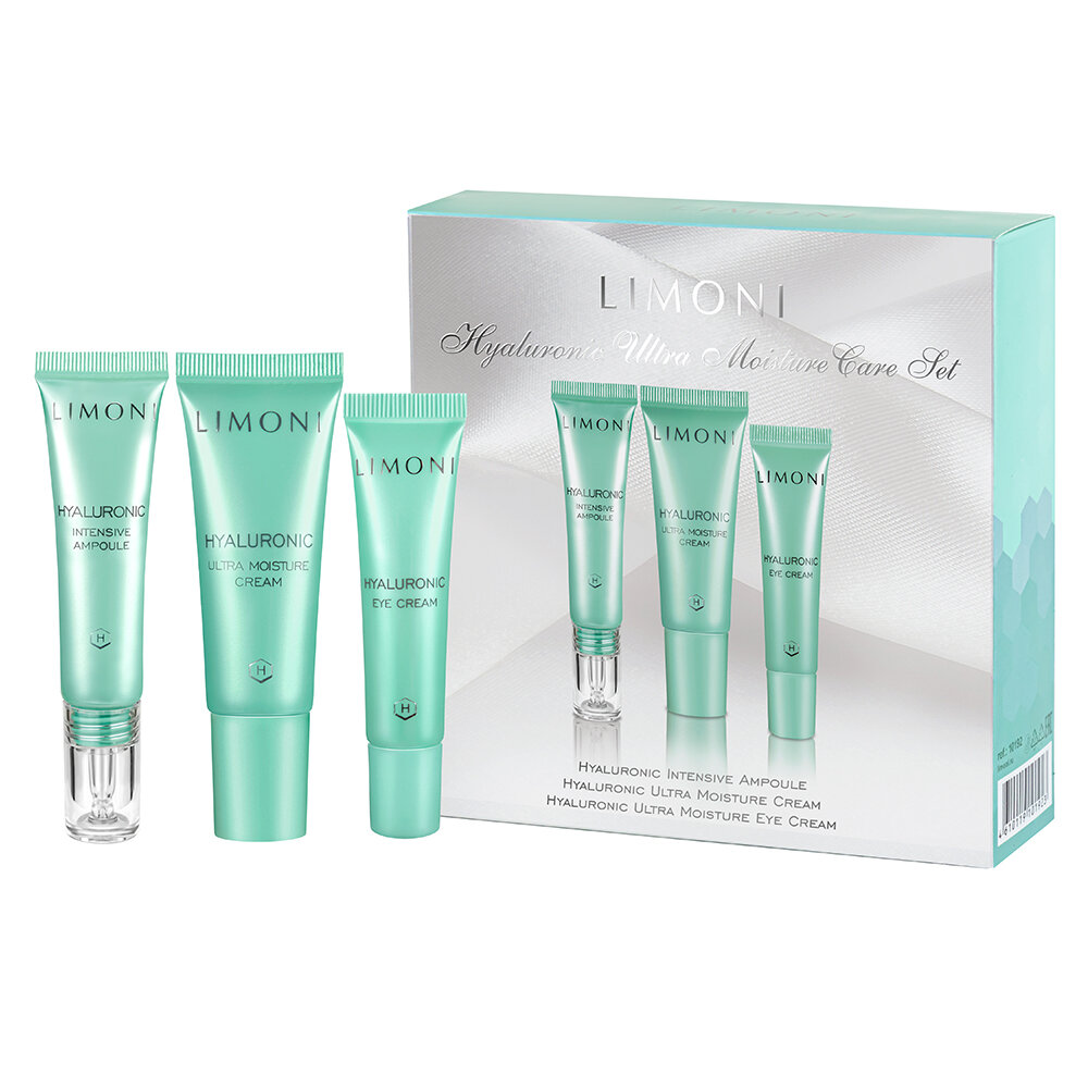 LIMONI Hyaluronic Ultra Moisture Care Set (Набор Cream 25ml+Eye Cream 15ml+Ampoule 15 ml)