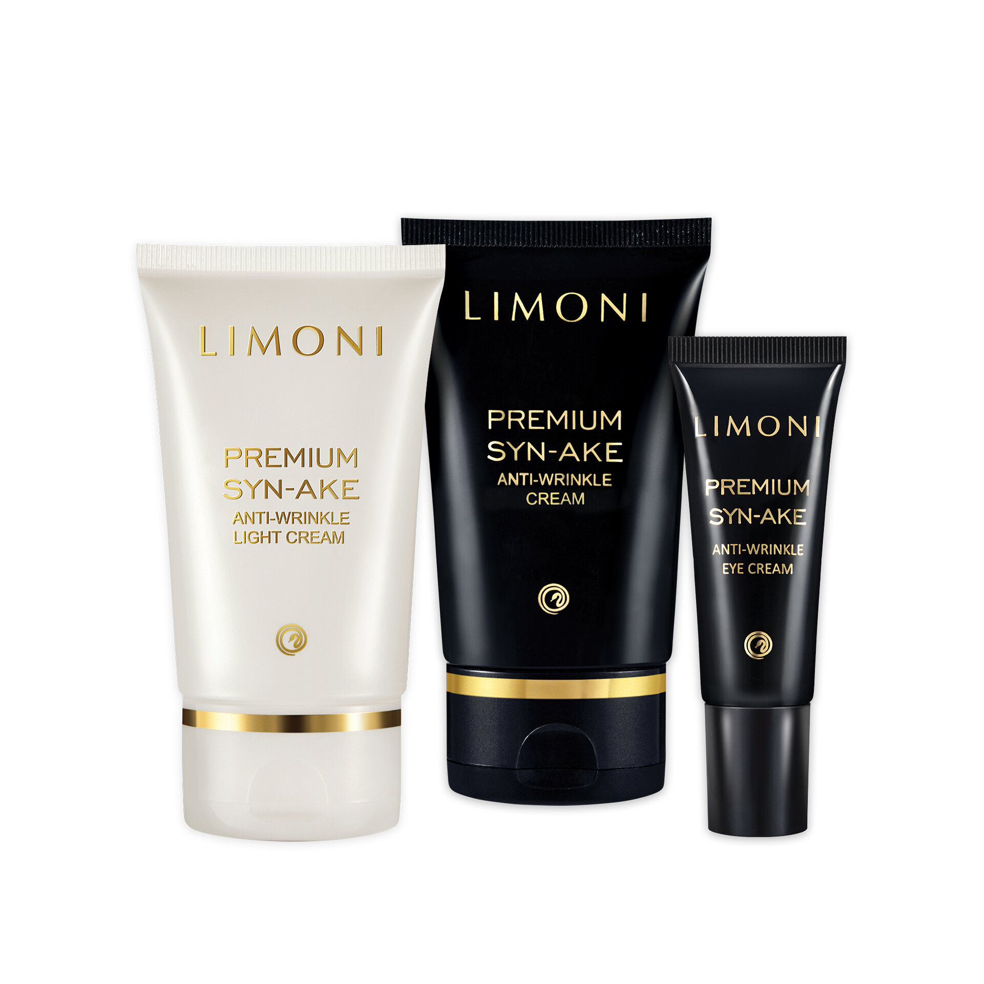 LIMONI Premium Syn-Ake Anti-Wrinkle Care Set (Набор Cream 50ml+Eye Cream 25ml+Light Cream 50 ml)