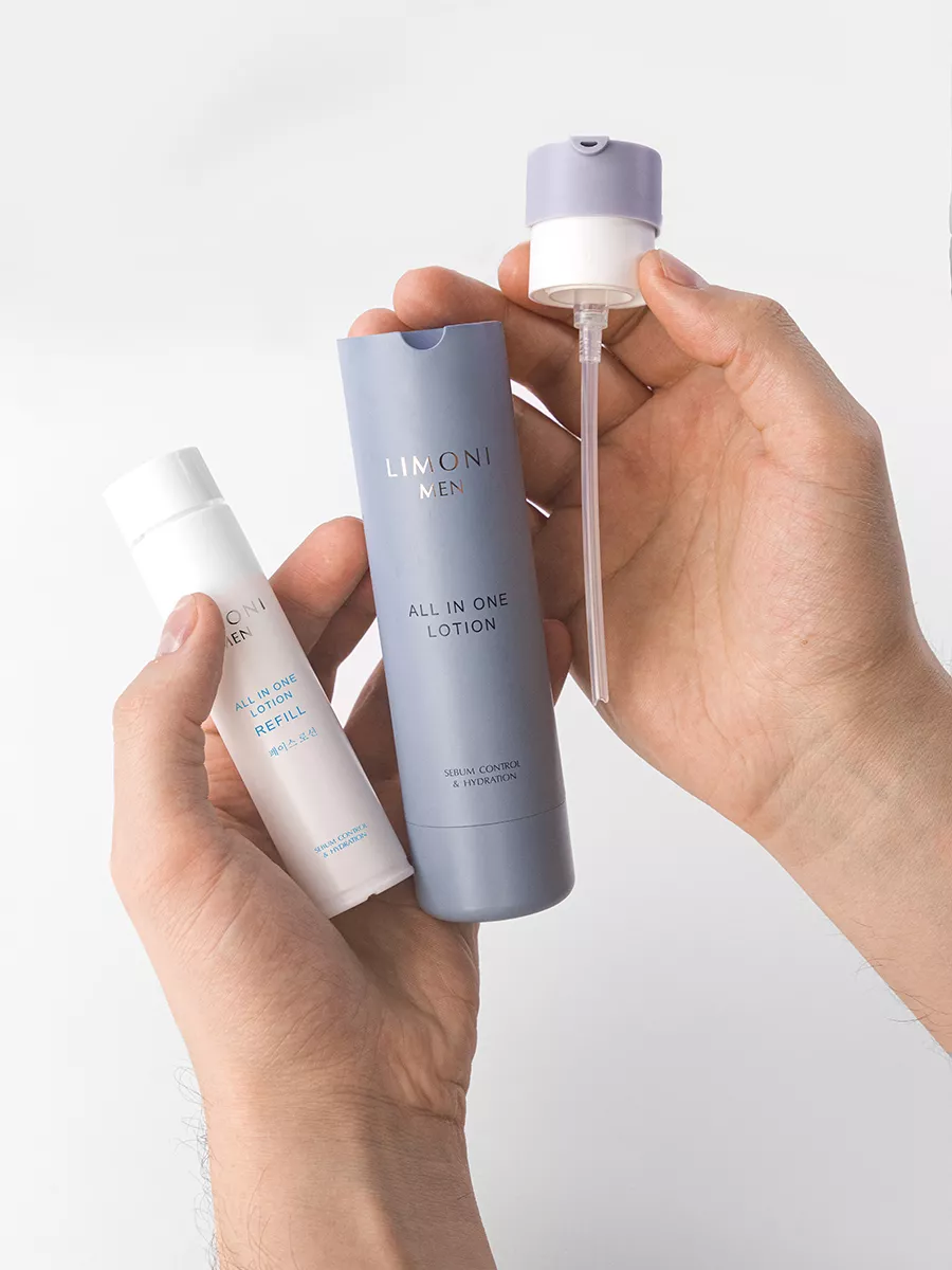 LIMONI MEN Мужской крем-лосьон для жирной кожи (Сменный блок) All In One No-Sebum Lotion Refill 50ml